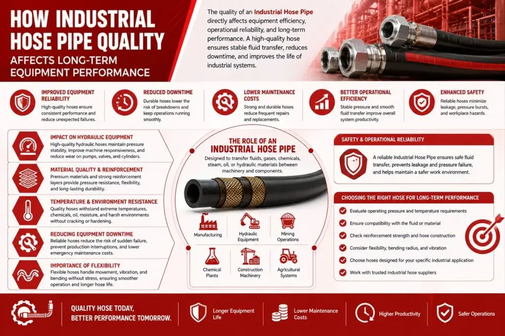 How Industrial Hose Pipe Quality Affects Long-Term Equipment Performance