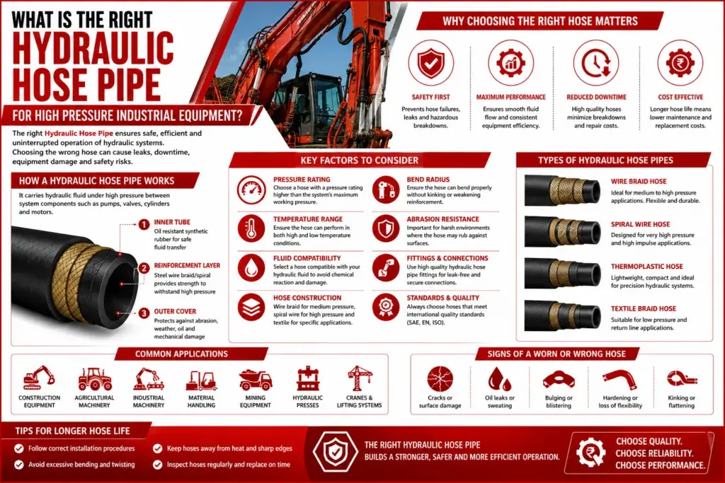 What Is the Right Hydraulic Hose Pipe for High Pressure Industrial Equipment?